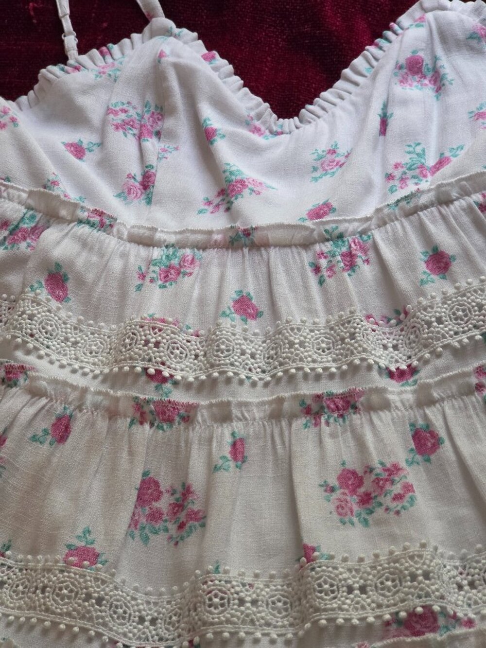 ALTARD STATE SUPER CUTE FLORAL RUFFLE BABYDOLL DRESS SIZE SMALL